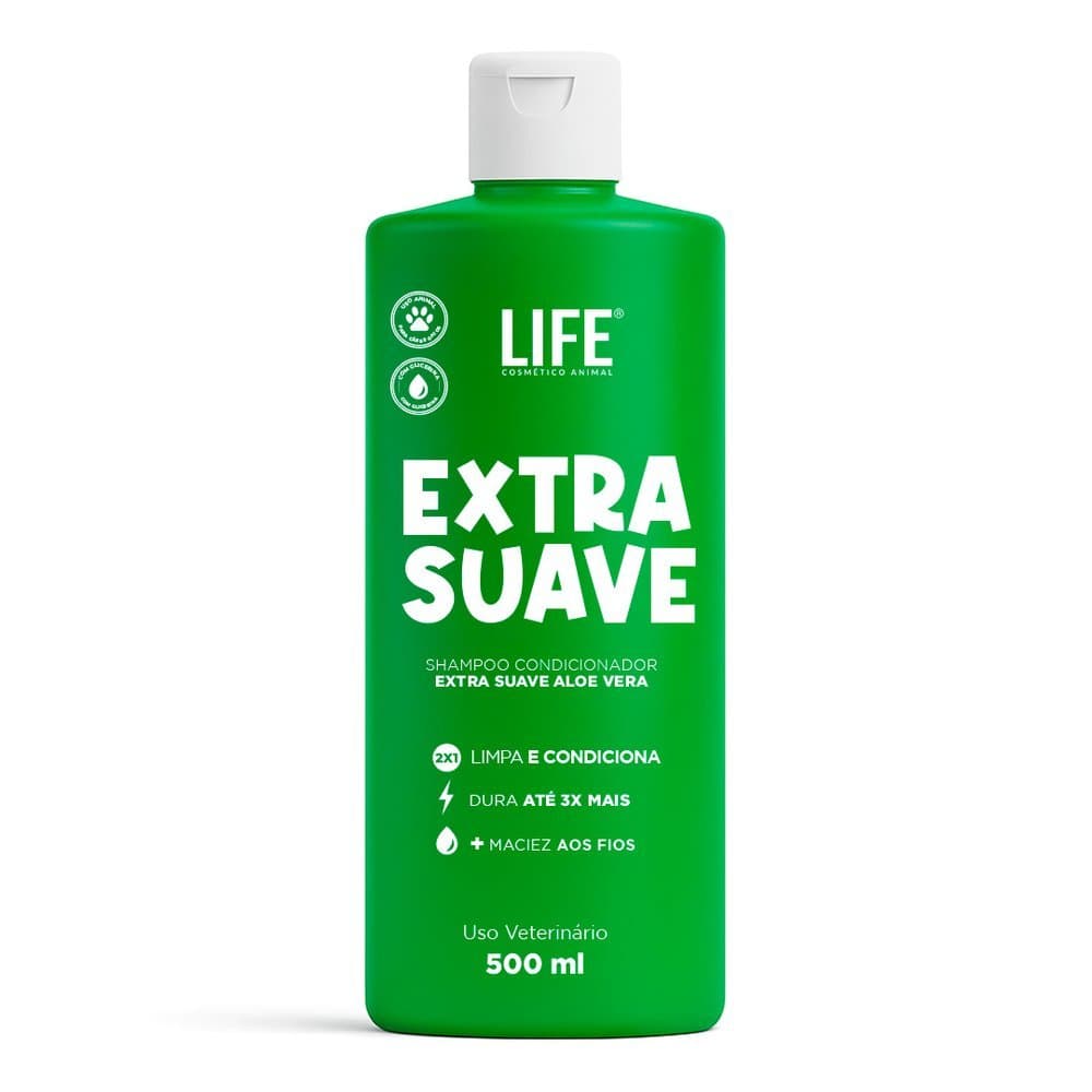 Shampoo Pet LIFE Aloe Vera 500ml Cães Gatos pH Balanceado