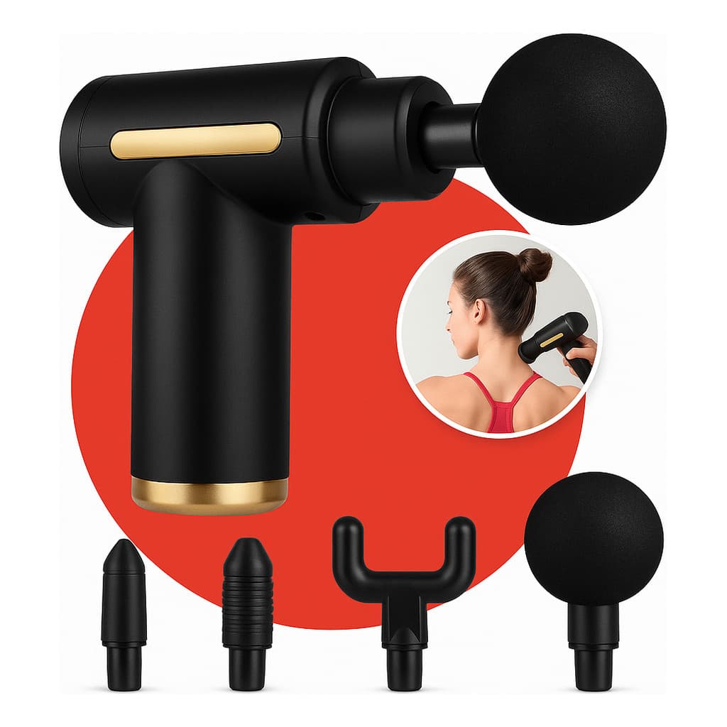 Massageador Pistola Elétrico Profissional Muscular Portátil – Fisioterapia Silencioso – Premiere