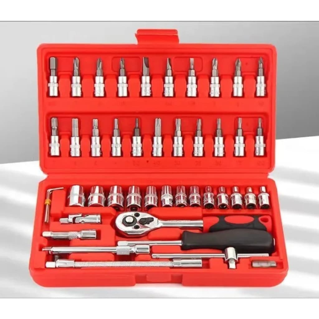 Maleta Ferramentas 46 Peças Kit Completo Oficina Casa