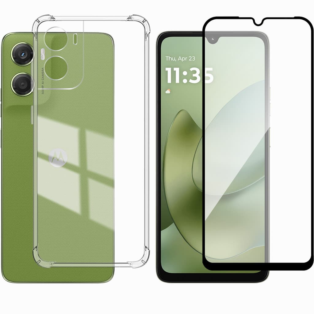 Capa Case Capinha Anti Impacto Compatível Com Moto G06 + Película 3D Vidro Temperado