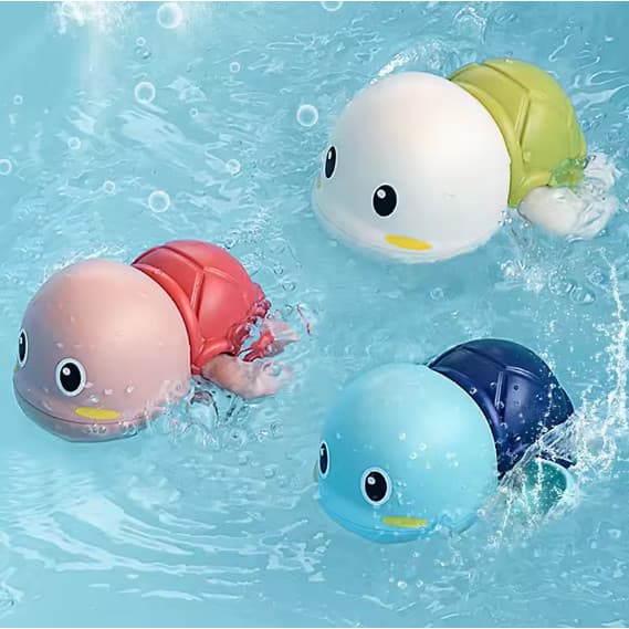 Brinquedo de Banho Tartaruguinha Água Banheira E Piscina Bebê