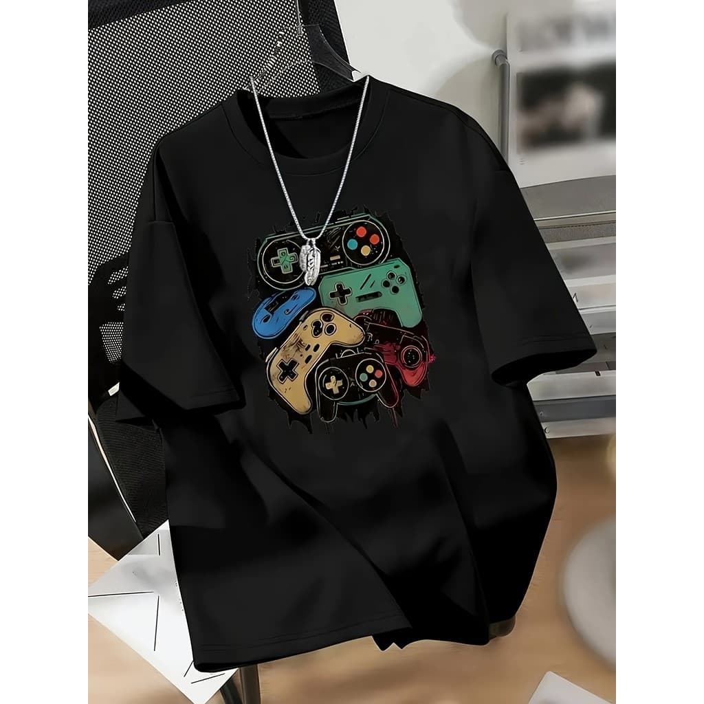 Camiseta Menino Controle Videogame Casual Fofa Divertida Estilosa Moda Verão