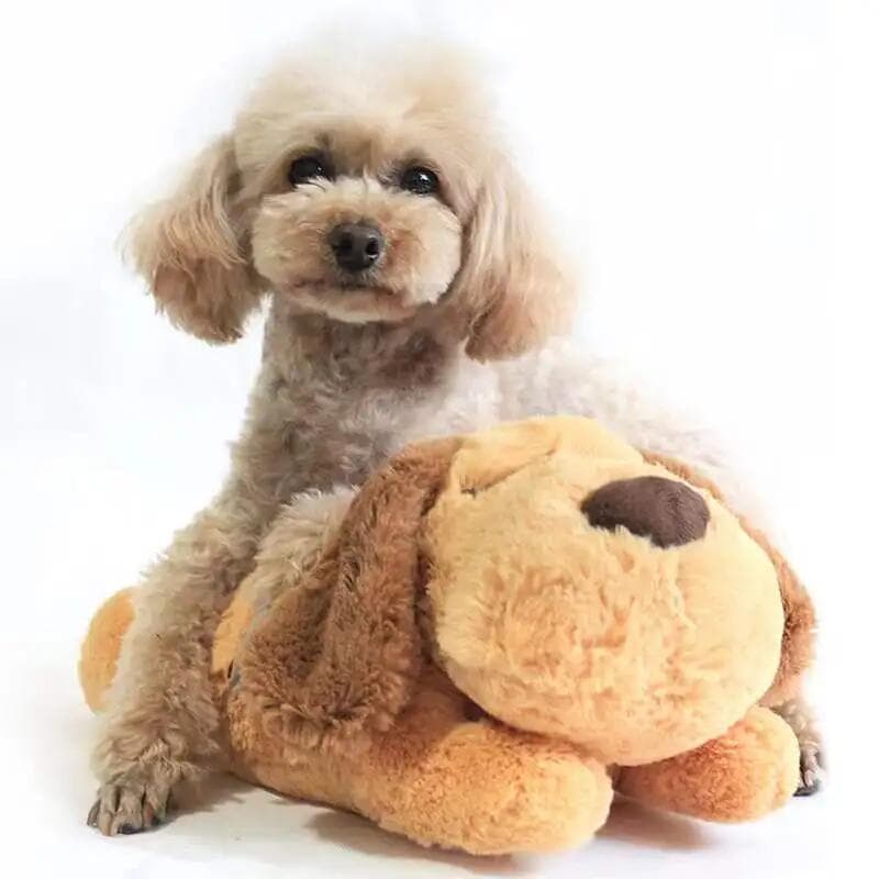 Brinquedo De Pelúcia Calmante Para Alívio De Ansiedade , Cachorro Com Simulador De Batimento Cardíaco , Cachorrinho Quen