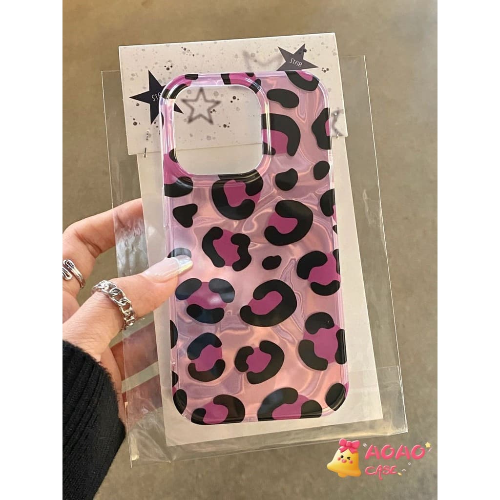 Capinha Capa Para iPhone 17 Ar 13 11 12 14 15 16 Plus Pro Max XR Estampa de onça