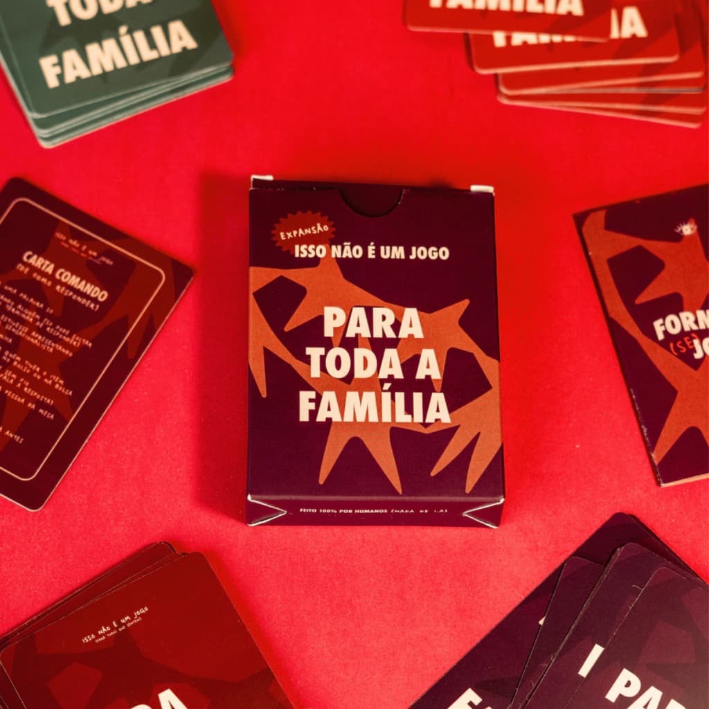 Para toda a família Expansão Isso não é um Jogo Relacionamento Cartas