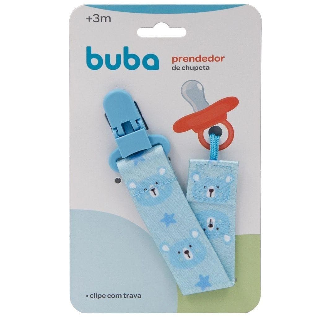 Prendedor De Chupeta Ursinho Azul Buba