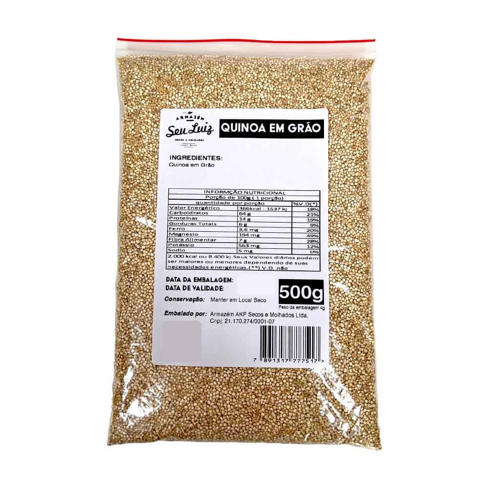 Quinoa Branca em Grão 500g – Armazém Seu Luiz