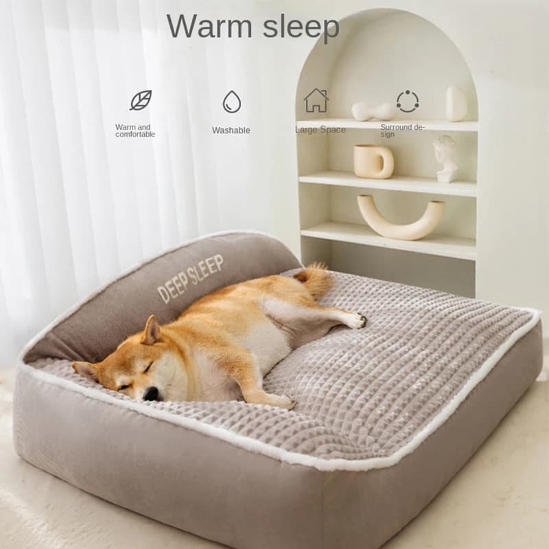 [DANDELION] Nova Cama para Gato e Cão, Casinha Antiderrapante, Quente para o Inverno, Casinha para Cães Pequenos, Almofa