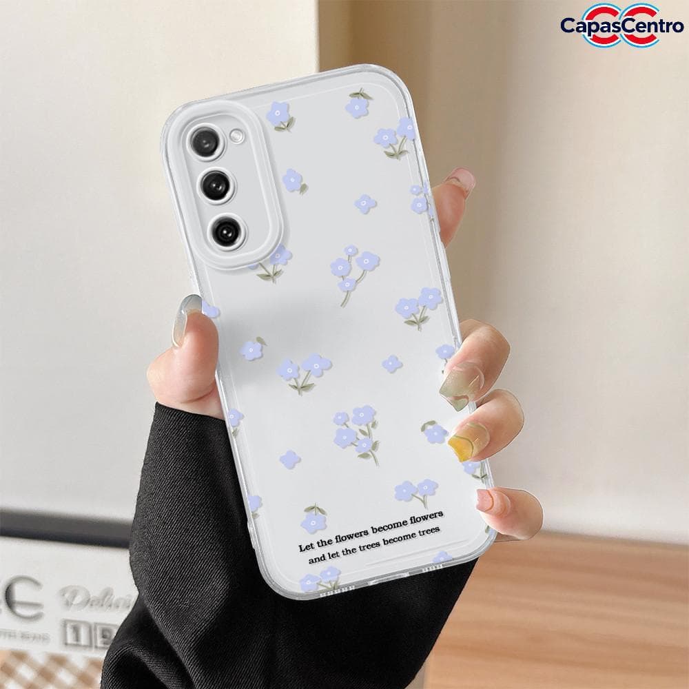 Capa Para Samsung Galaxy S20 FE 5G Capinha De Silicone Macio Celular Transparente Soft Case Flower 0020 TSY