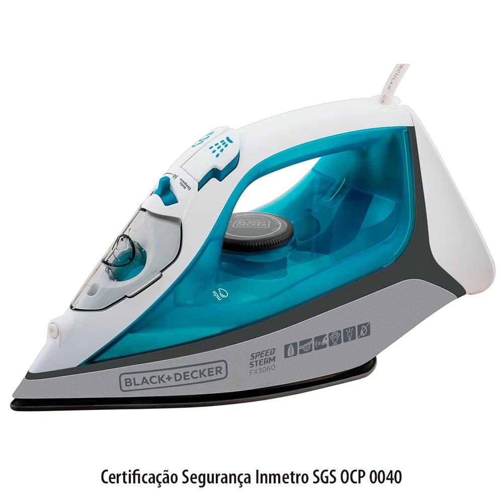 Ferro de Passar a Vapor Black & Decker com Spray Fx3060 Azul