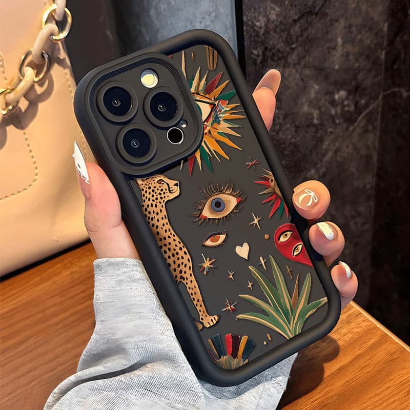 Capinha Capa Para IPhone XR 11 12 13 14 15 16 17 Pro MAX 14 15 16 Plus Estampa de tigre Case