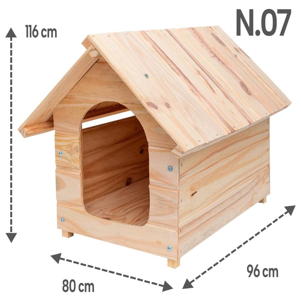 CASINHA PET DE MADEIRA PINUS N7 SUPER ESPAÇOSA, ULTRA RESISTENTE PORTE GRANDE DURABILIDADE CONFORTO