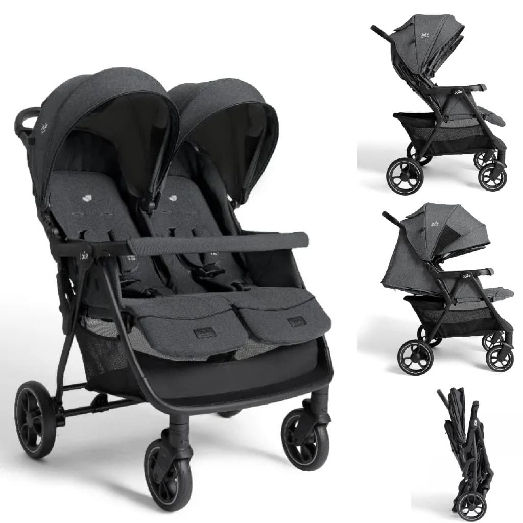 CARRINHO DE BEBÊ PARA GEMÊOS ESTRELLA CHUMBO EBONY JOIE 44KG