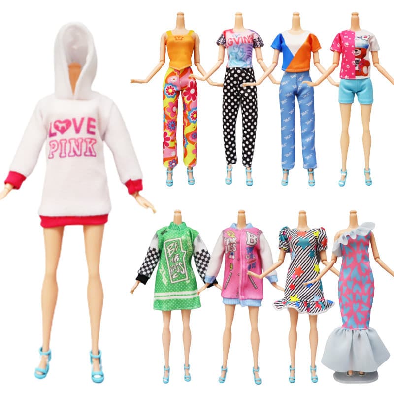 30cm Roupas De Boneca Menina Princesa Brinquedo Jogar Casa Vestir-Se Jogo Brinquedos Presentes