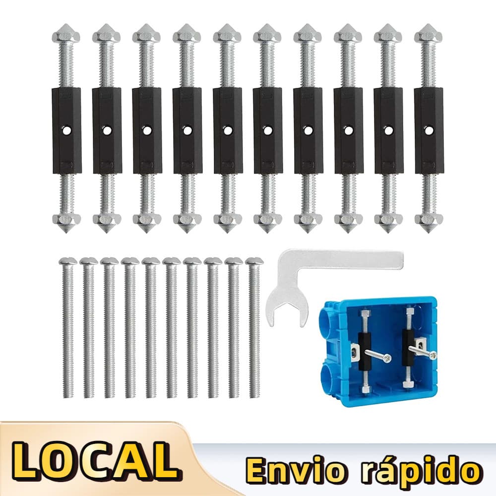 Kit Reparo Caixa Tomada Interruptor 10 Peças Aço Resistente Reparo Caixas Parede Universal