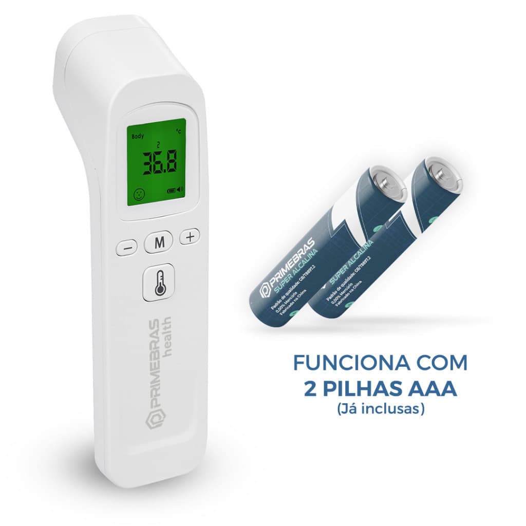 Termômetro Digital Laser Infravermelho Objetos De Testa Sem Contato Branco bombom store
