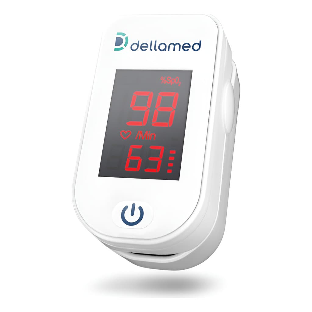 Oxímetro Medidor de Saturação e Pulso Para Dedo Dellamed 5593 Cor Branco