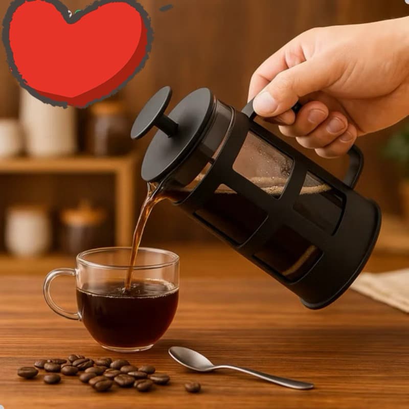 Cafeteira Prensa Francesa Café Cremeira 500ml Café Expresso Leite Cremoso
