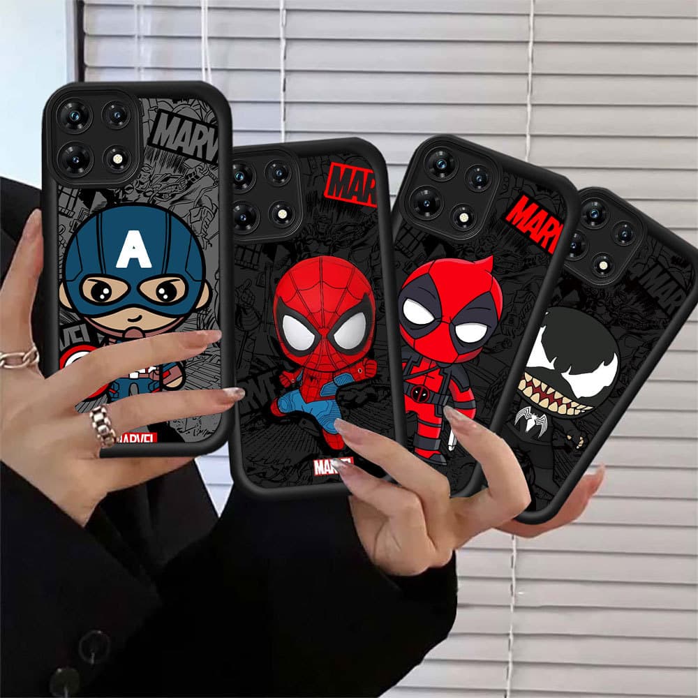 Capa Para Samsung S24 Plus S24Ultra S23 FE S20 S22Ultra S21 A17 A07 A55 A15 M34 De Personagem Do Homem-Aranha De Desenho