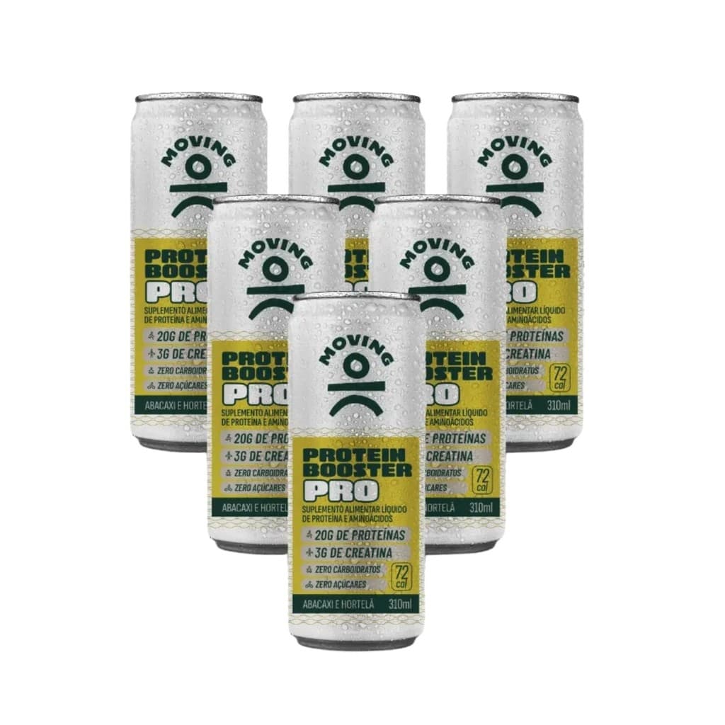 Kit 6 Bebida Proteica Moving Abacaxi Hortelã 310ml 20g Whey