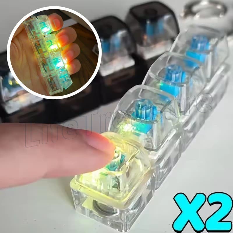 Chaveiro Com Botão De Teclado-Brinquedo Mecânico-Cabide De Mochila Escolar Engraçado Colorido-Clicker Emissor De Luz-Bri