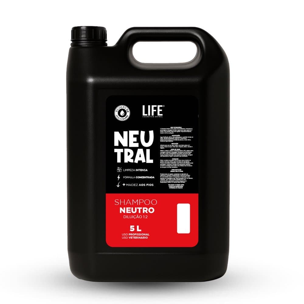 Shampoo Pet LIFE Neutro 1:2 5L Cães Gatos pH Balanceado