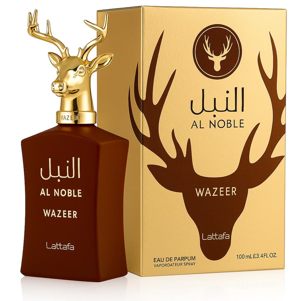 AL Noble Wazeer Lattafa Perfume Masculino Árabe Importado 100ml - Vidro Lacrado