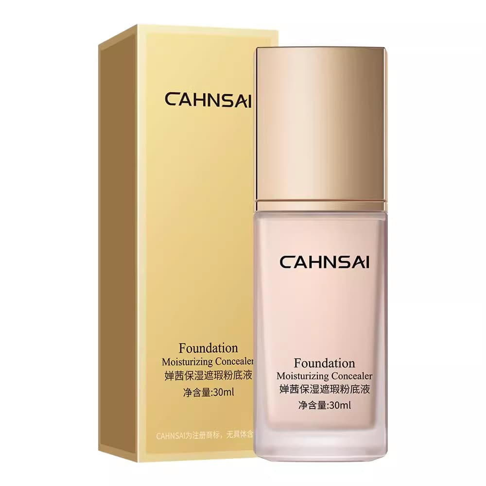 Chanqian Corretivo Hidratante Base Líquida Refrescante Natural Nude Maquiagem Hidratante Não Fácil de Tirar Maquiagem Co