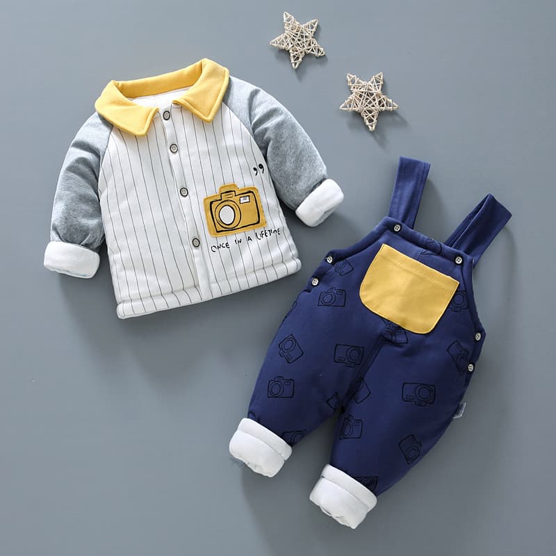 Infantil menino bebê acolchoado primavera outono inverno roupas cinta terno bebê menina algodão fino algodão roupas outo