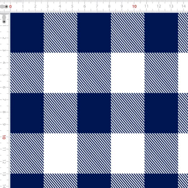 Tecido Tricoline Estampado Xadrez Azul Marinho Junino Patchwork Pano Costura Artesanato DIY