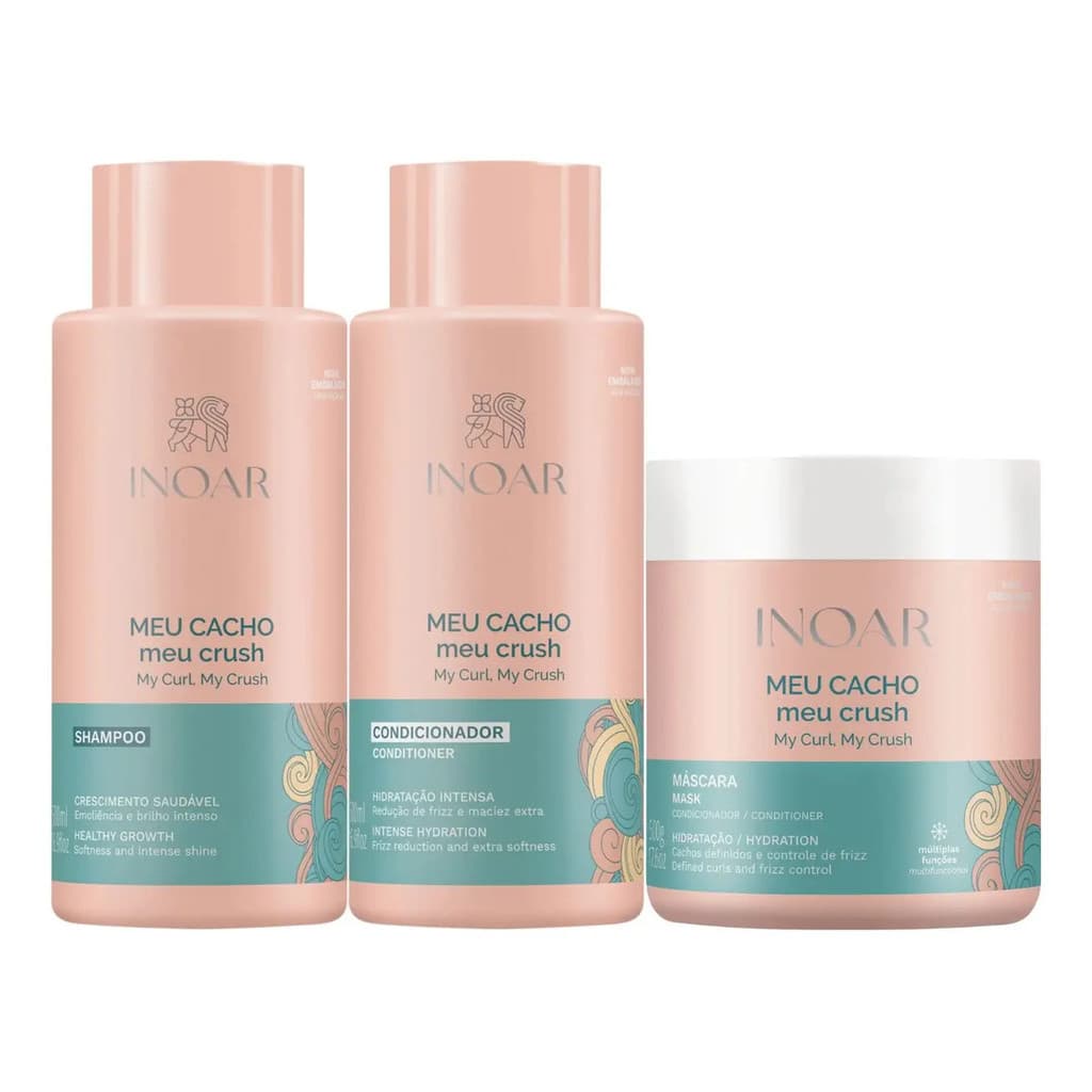 Inoar Meu Cacho Meu Crush Shampoo + Condicionador + Mascara