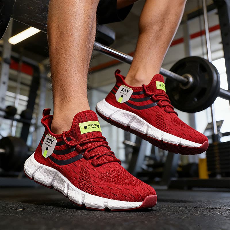 Tênis Esportivos Confortáveis para Homens para Academia, Tênis de Corrida ao Ar Livre em Malha Respirável para Mulheres,