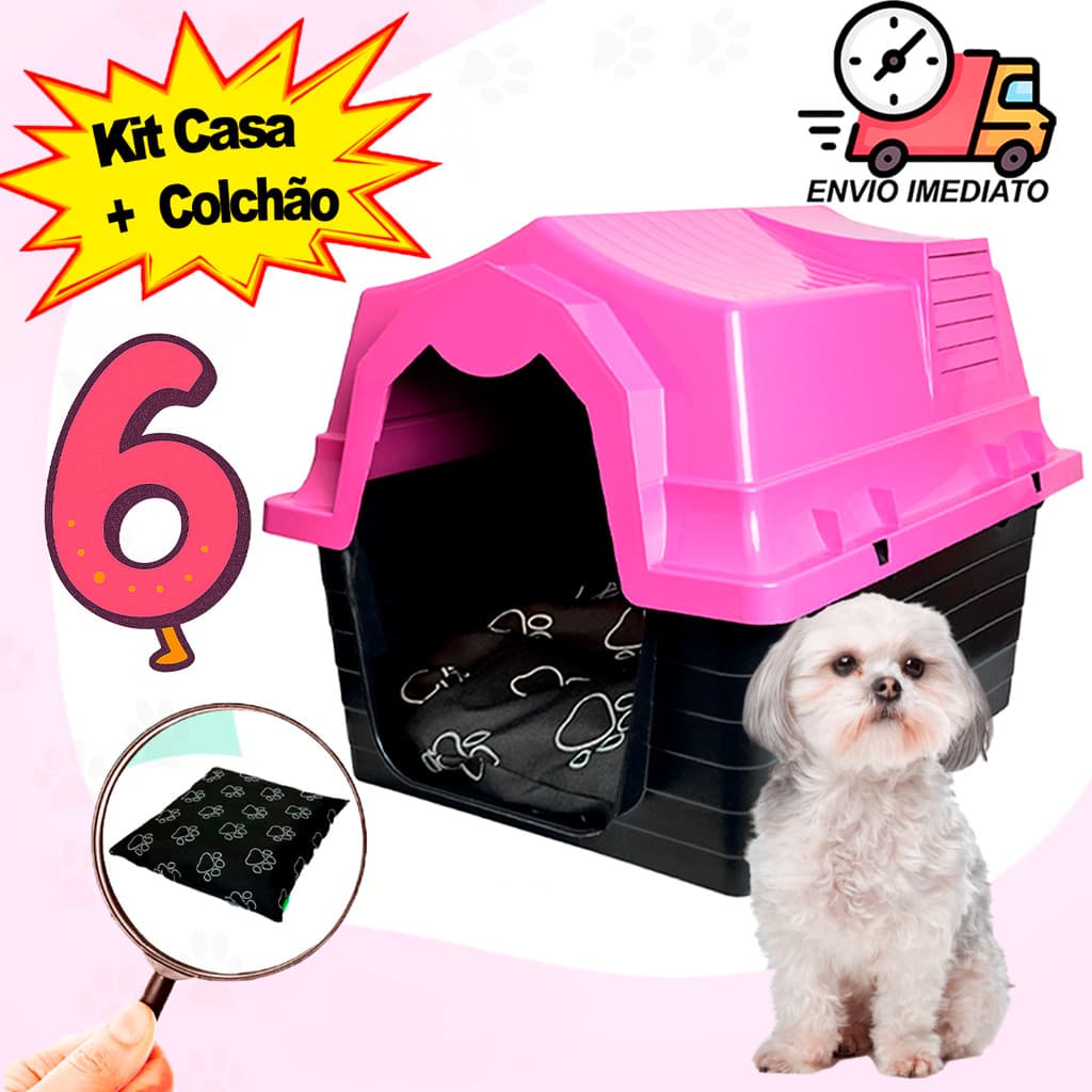 Casinha de Cachorro Grande e Medio Porte N6 Desmontável Casa Plastica Resistente