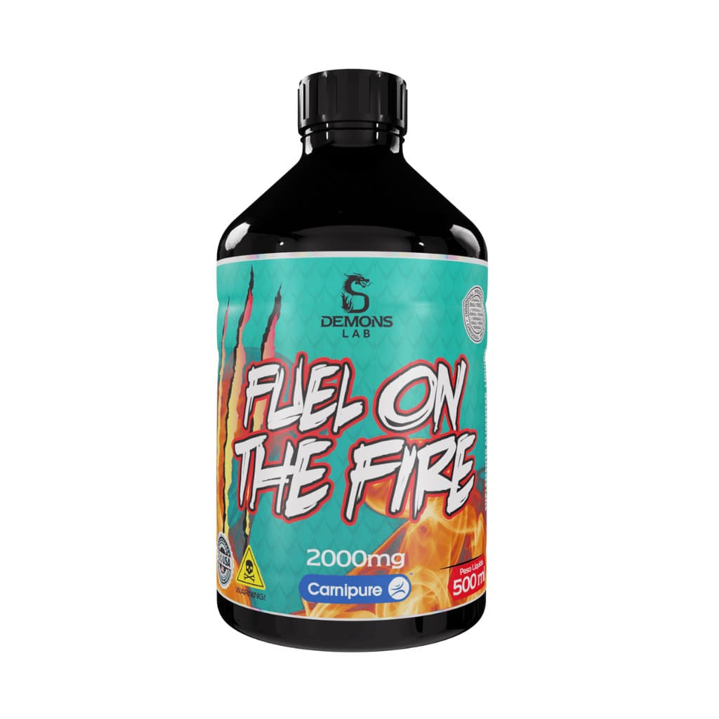 Fuel on Fire Pré treino Líquido com L-carnitina 2000 mg - Melhor Pré Treino Importado 2026 - Carnipure - Pinica Muito