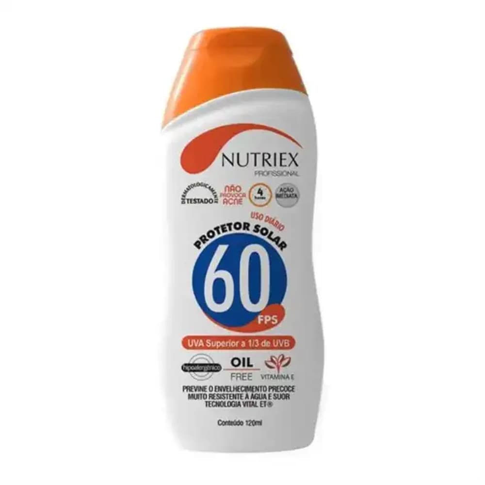 Protetor Solar FPS 60 de 120ml Nutriex