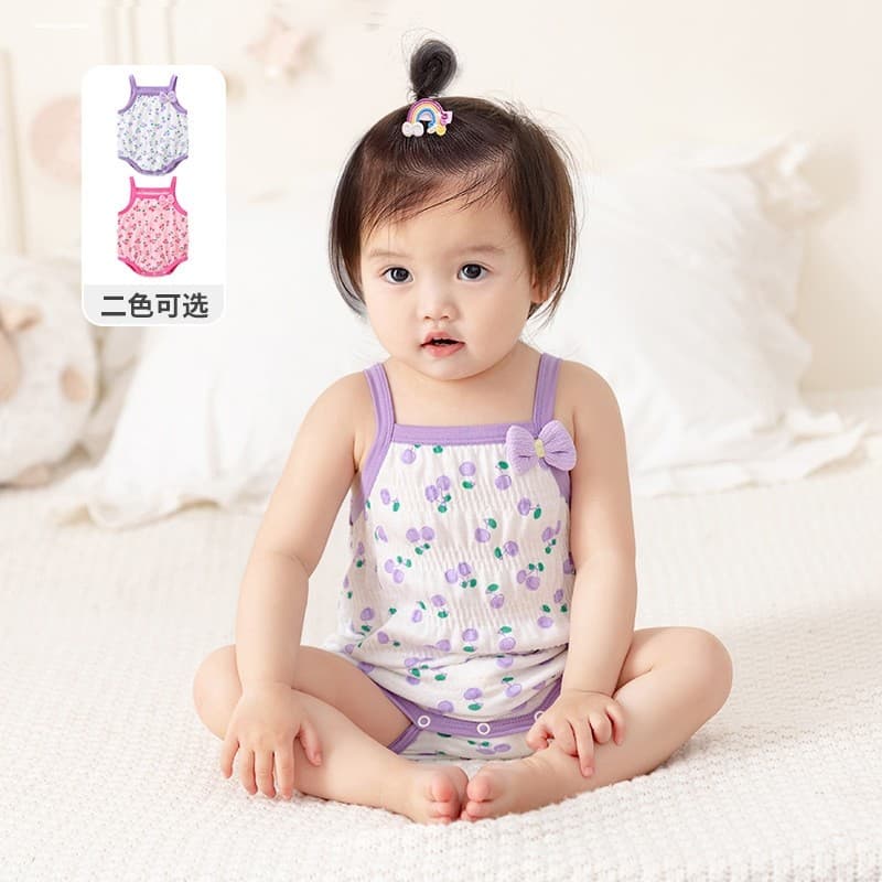 Bebê roupas de bebê verão fino bebê recém-nascido menina macacão mês inteiro cem dias princesa estilingue bebê macacão r