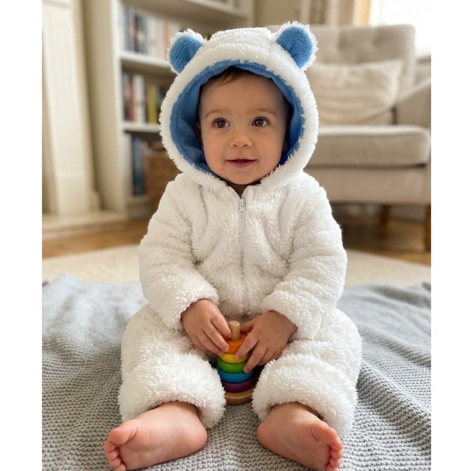 Macacão Bebê Menino Menina Quentinho Carneirinho Teddy Roupa de Bebê Menino Menina