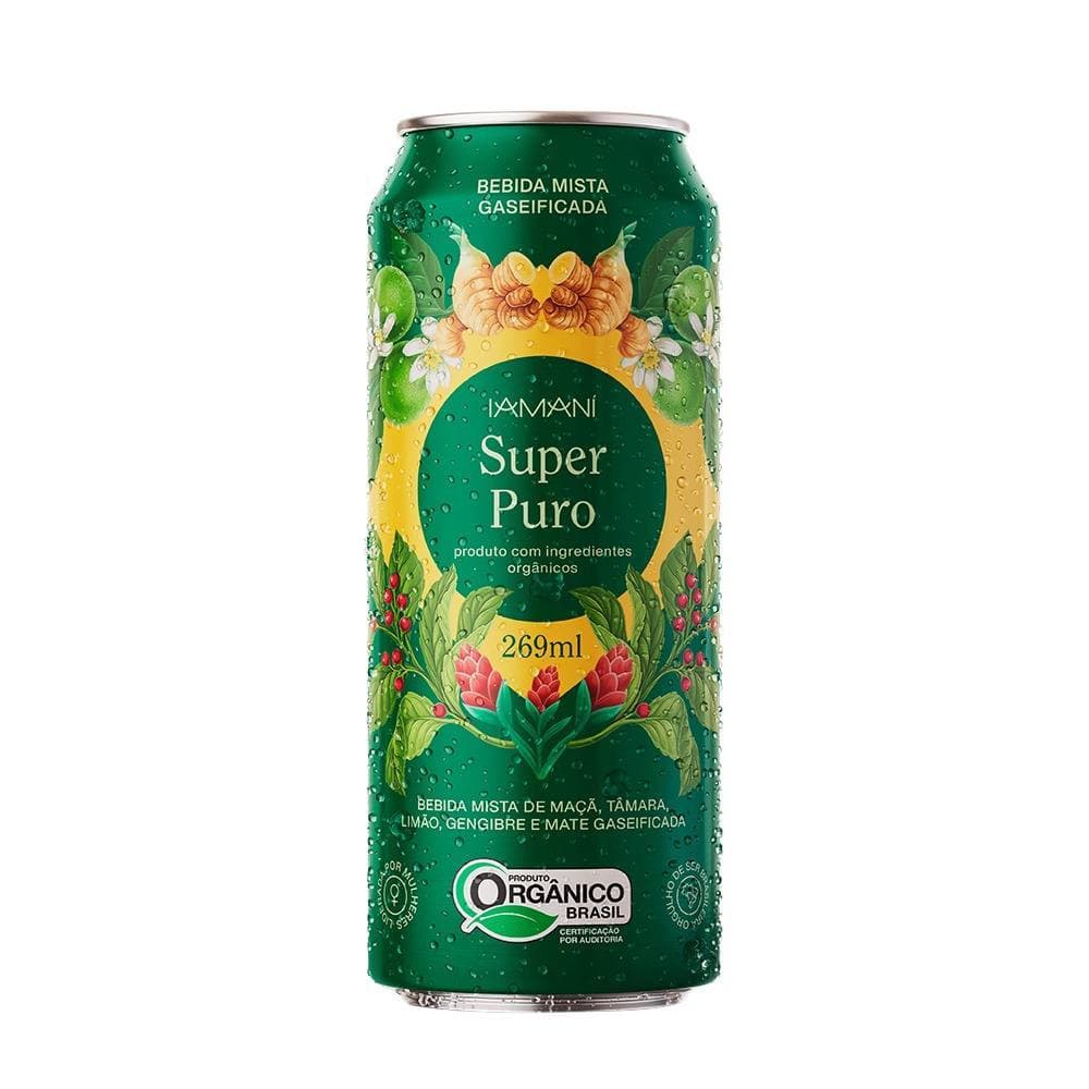 Chá Gelado Gaseificado Super Puro Orgânico Iamaní 269ml Lata
