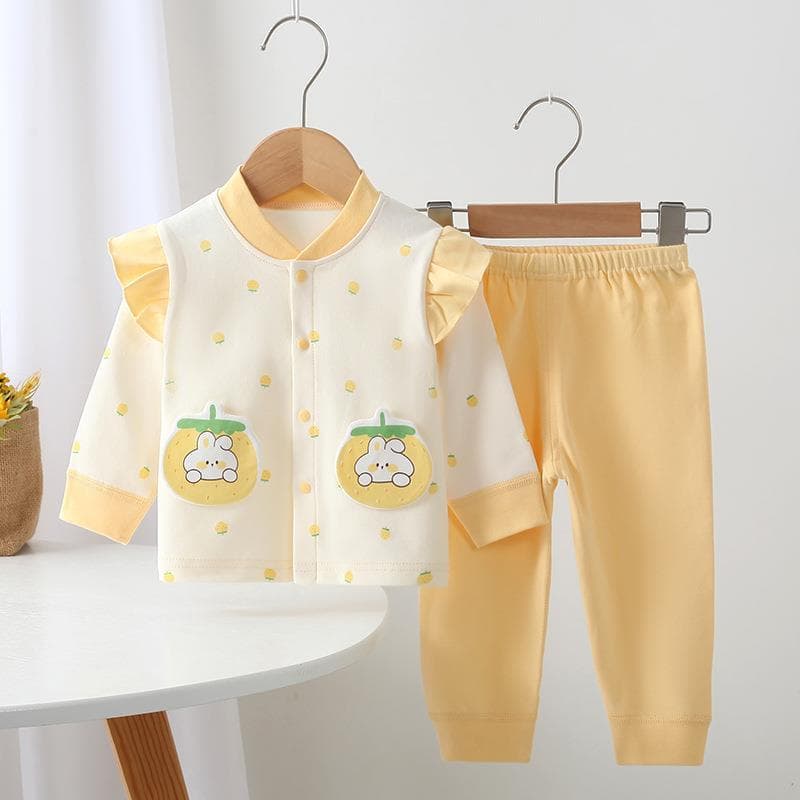Bebê outono roupas de outono bebê menina Split terno bebê outono roupas de primavera terno de duas peças pur