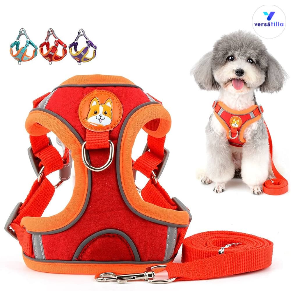 Usado para cães e gatos Premium Chest Outline Decotes e Guia Conjunto-Ajustável Seguro