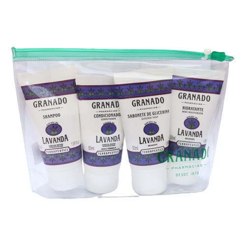 Kit Granado Shampoo Condicionador Sabonete Hidratante 50ml Lavanda