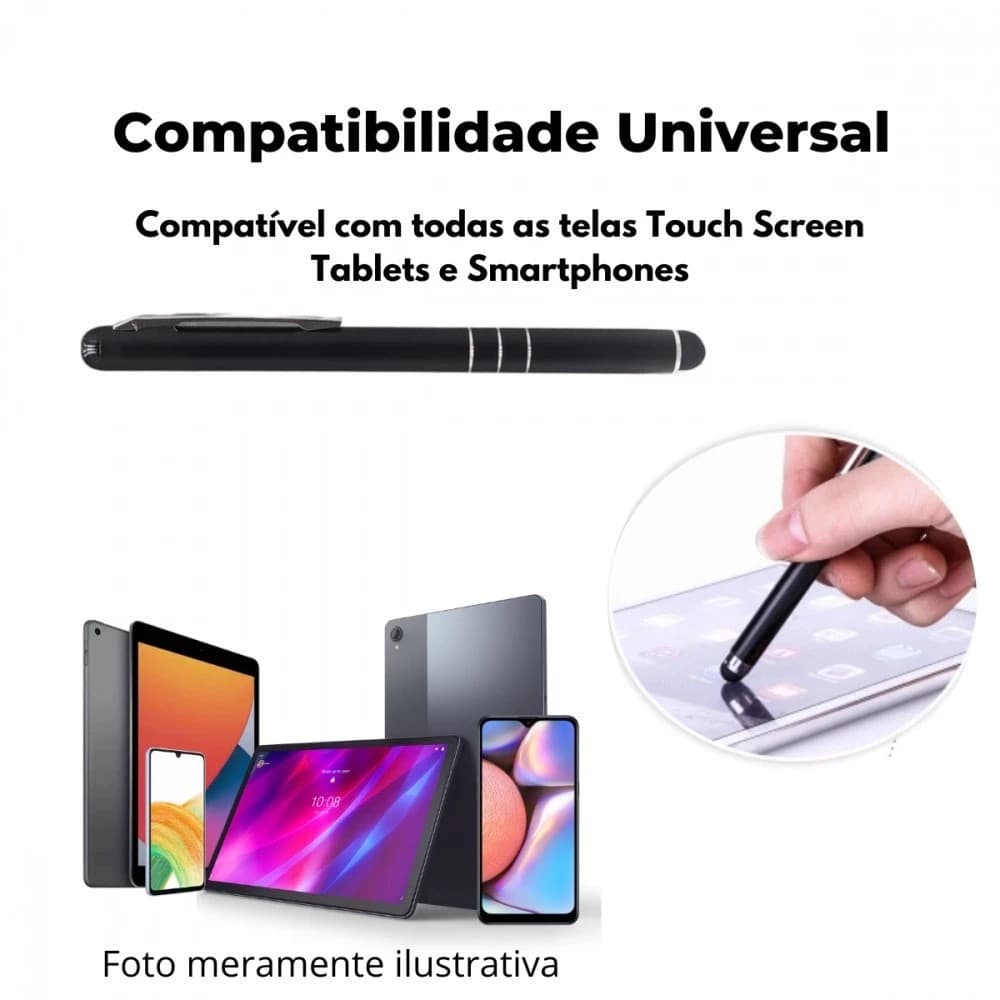 Caneta Touch Univesal para Celular e Tablet -Ponta Fina Precisa -Compativel com iphone e Android