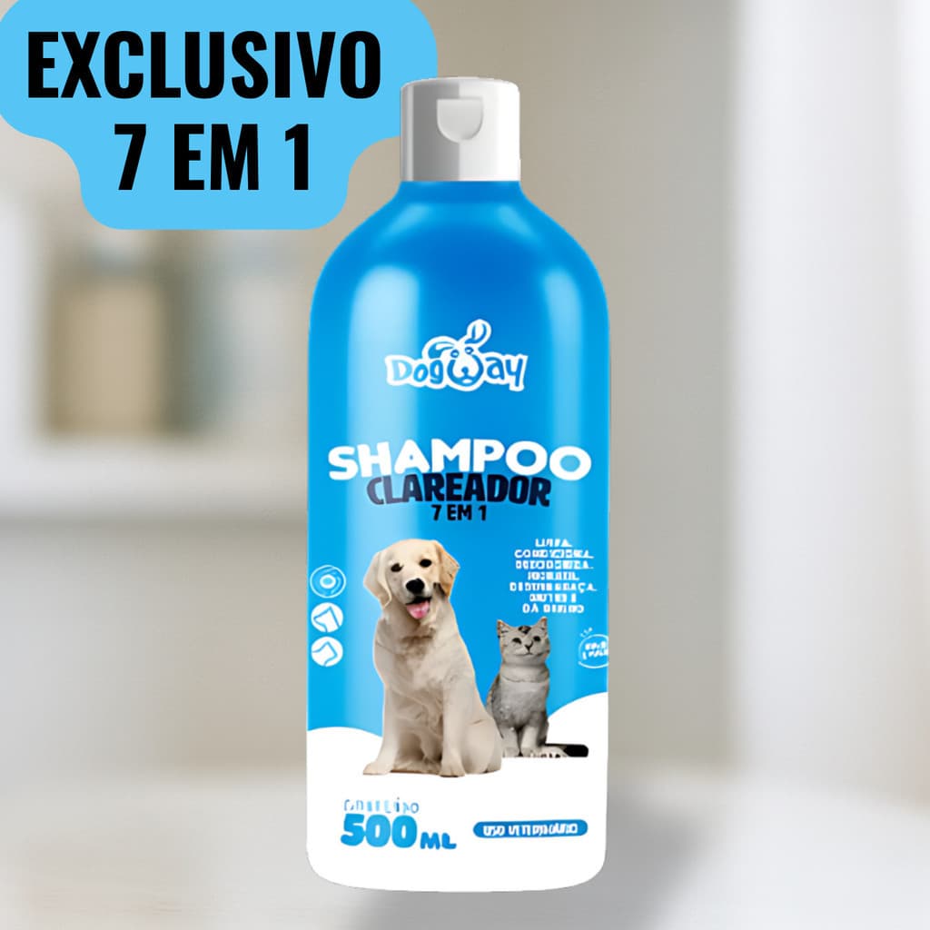 Shampoo Clareador 7 em 1 DogWay 500ml Para Cães e Gatos