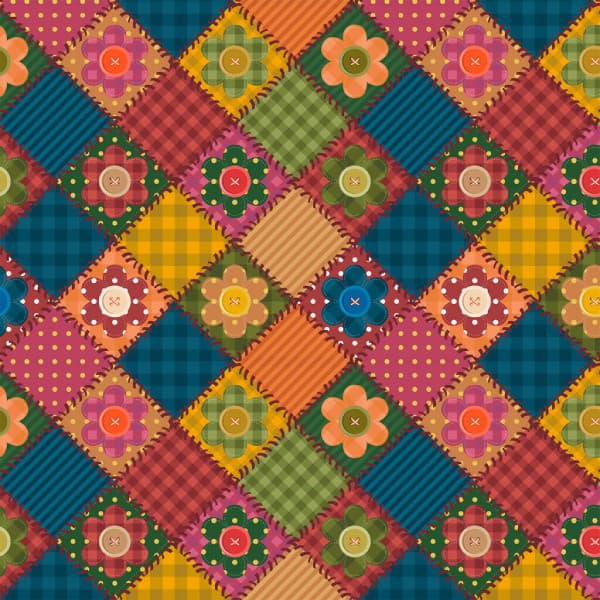 Tecido Tricoline Estampado Patchwork Flores do Sertão Costura Patchwork Artesanato DIY Pano