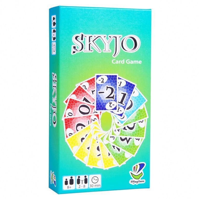 Comércio exterior venda quente skyjo ação versão em inglês jogo de tabuleiro festa em família Solitaire jogo cartão de f