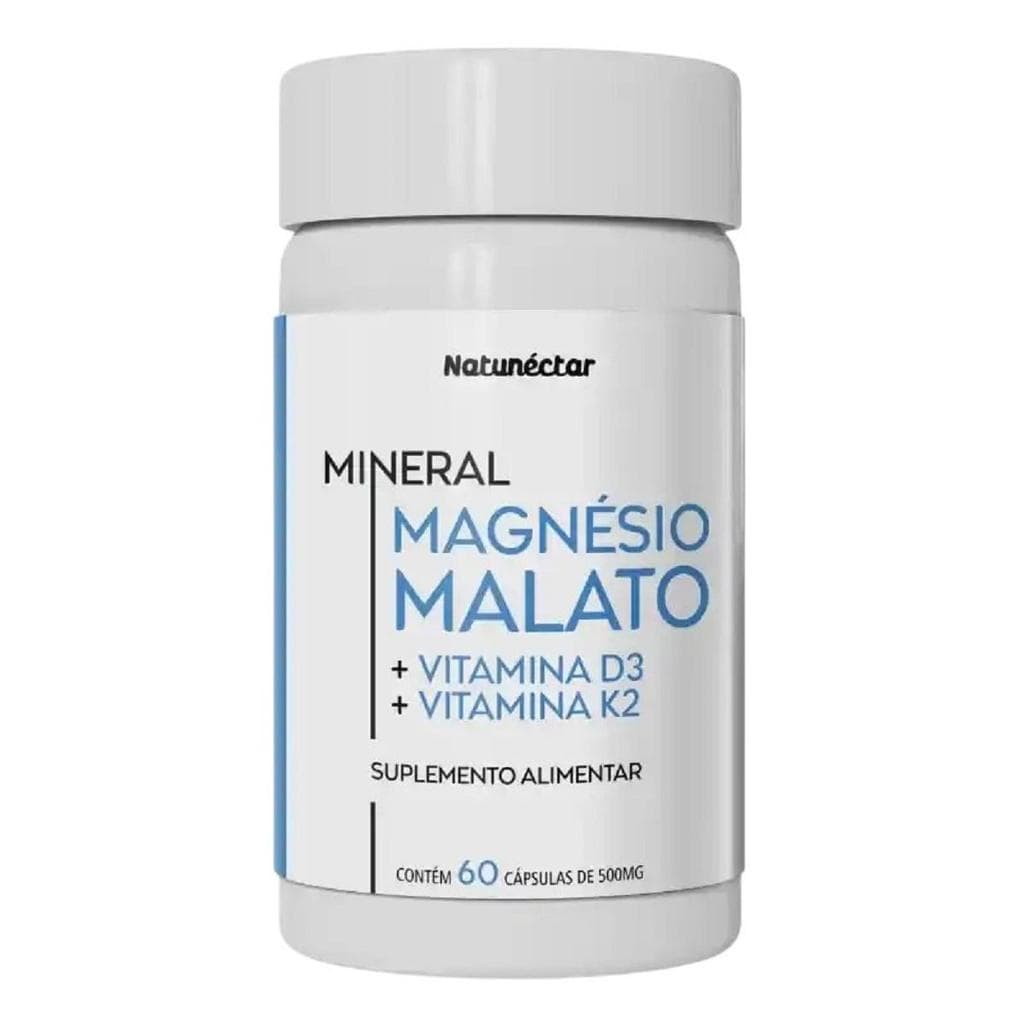 Magnésio Malato Vitamina D3 + Vitamina K2 Natunéctar 60 Cápsulas