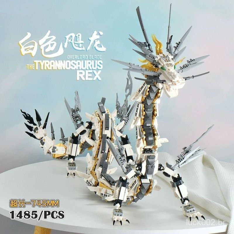 2048 peças de blocos de montar Lego, mundo dos dinossauros, Mecha Rex Furacão Branco, tiranossauro rex, brinquedo DIY pa
