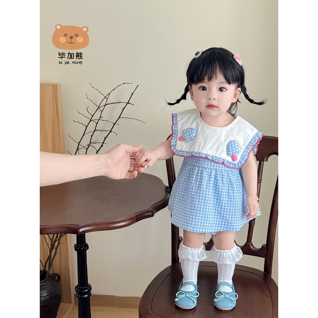 Roupas de bebê roupas de bebê verão estilo fino bebê menina roupas de verão roupas de bebê saia de princesa de uma peça 