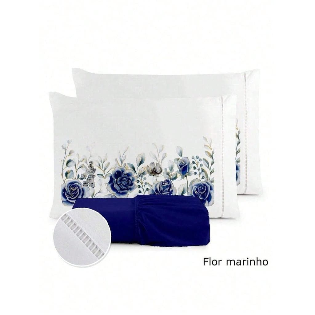 Jogo de Lençol 03 Peças 400 Fios Cama Casal Queen king Solteiro Micropercal