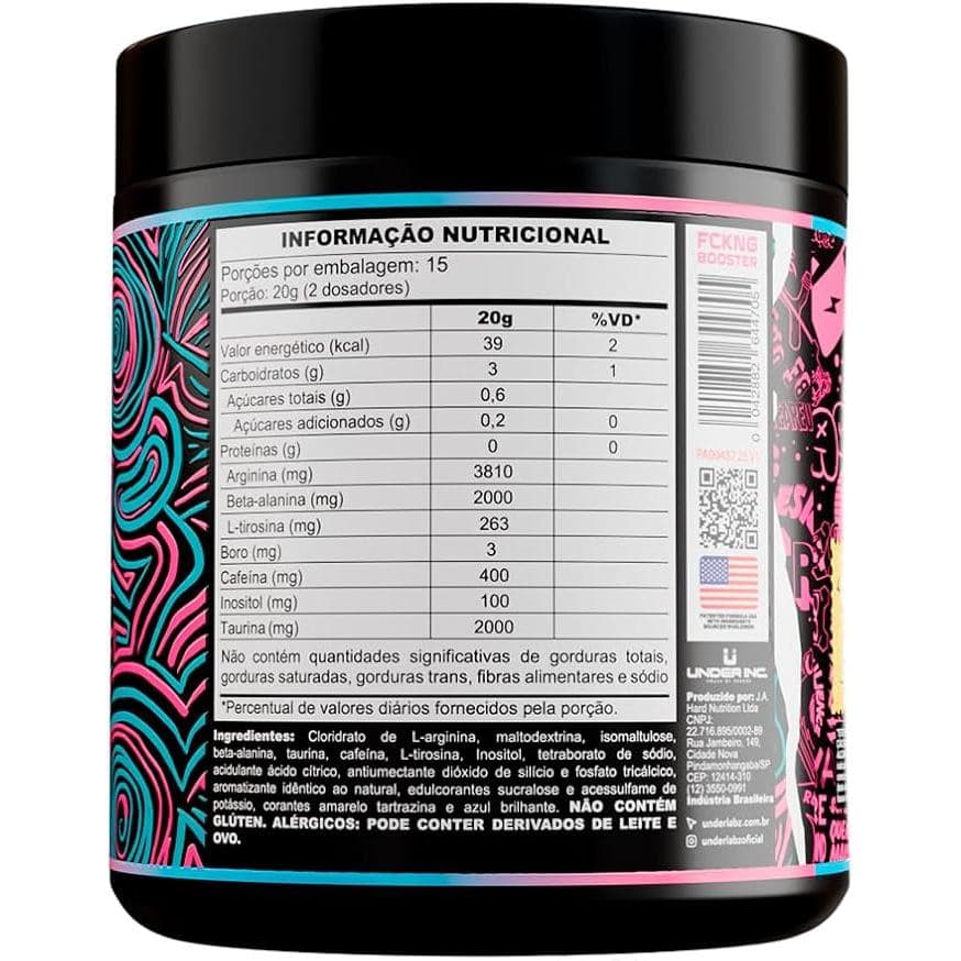 Pre treino Fckng Booster Ecstasy Energy GRAPE CANDY 300g Under Labz
